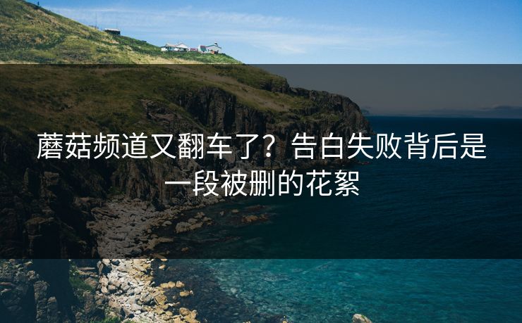 蘑菇频道又翻车了？告白失败背后是一段被删的花絮